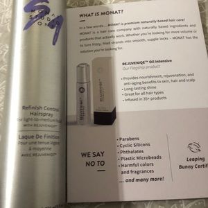 Monat Refinish Hairspray